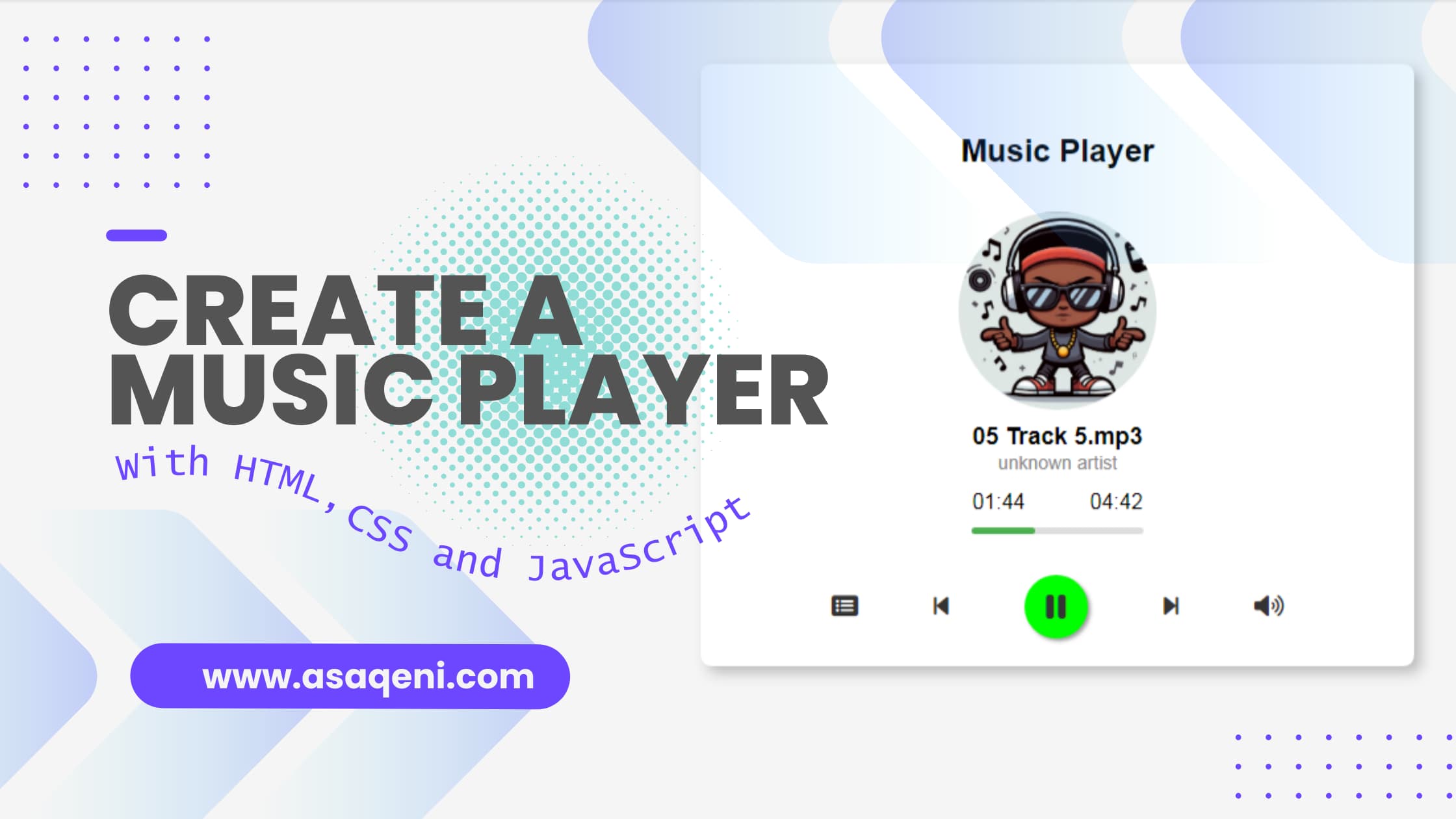 create a music player banner